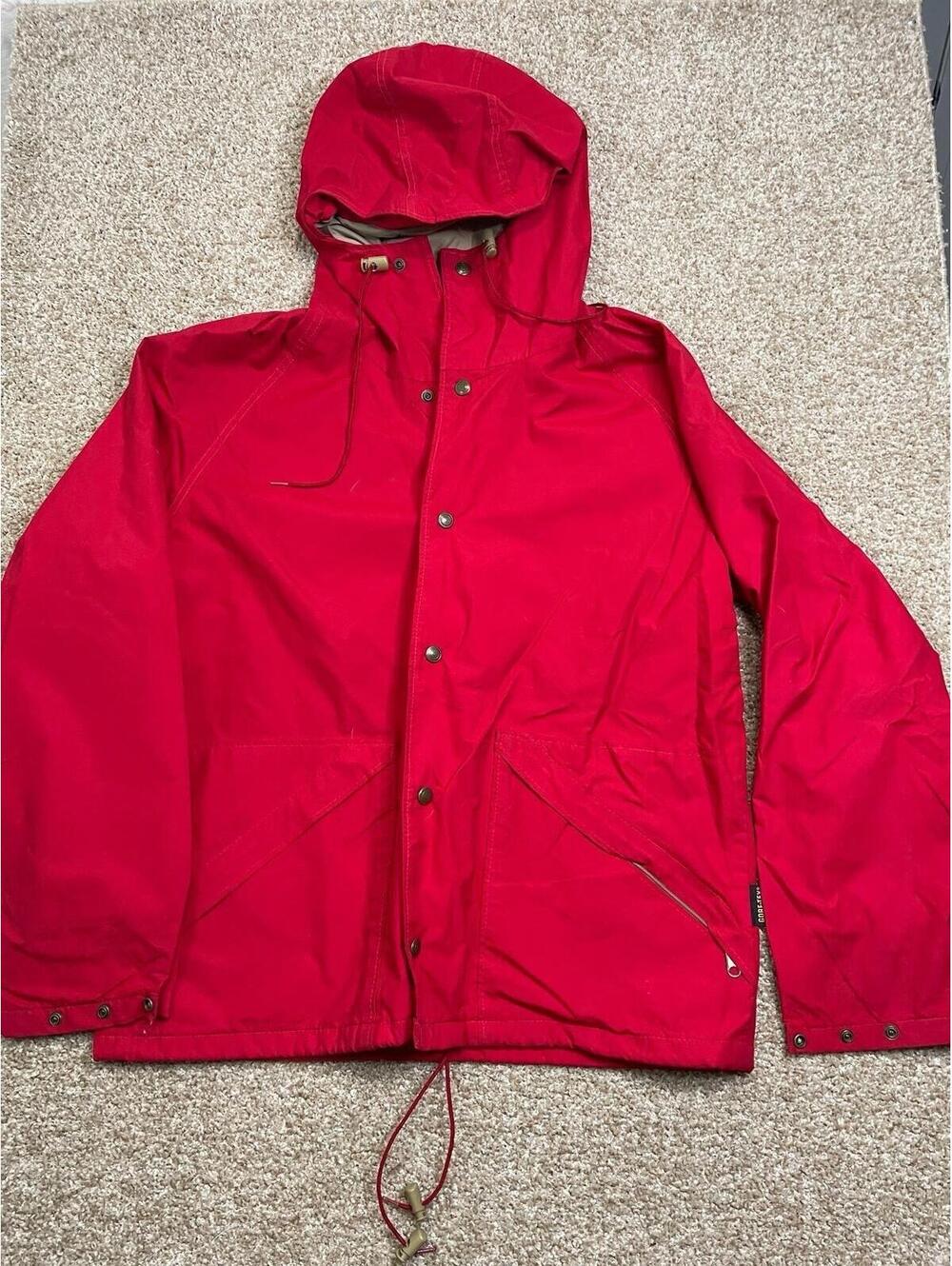Vintage 10x Men’s Gore-Tex Nylon Rainwear Hooded Jacket Medium Red